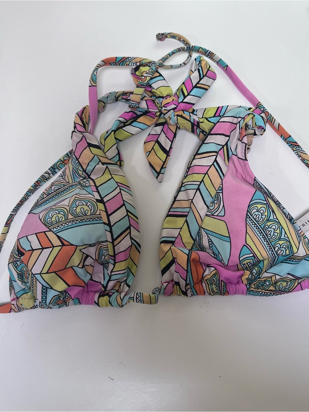 Trina Turk Pastel Paisley Triangle Bikini Top